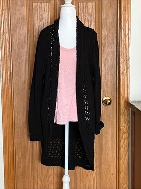 Eddie Bauer Black Knit Cardigan